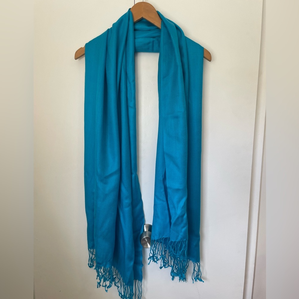 Pashmina Teal Blue Scarf